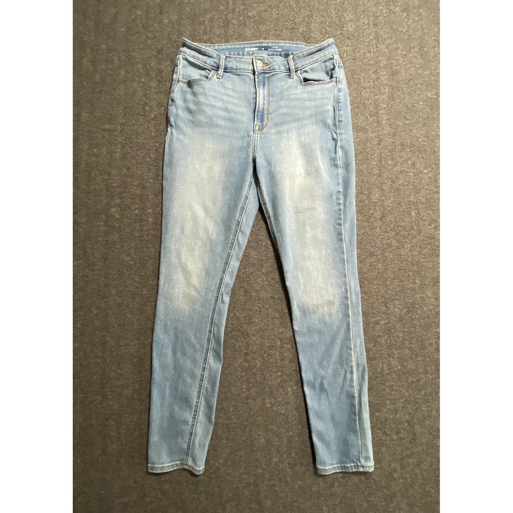 Old Navy Blue Jeans Super Skinny High Rise Light Wash Size 10